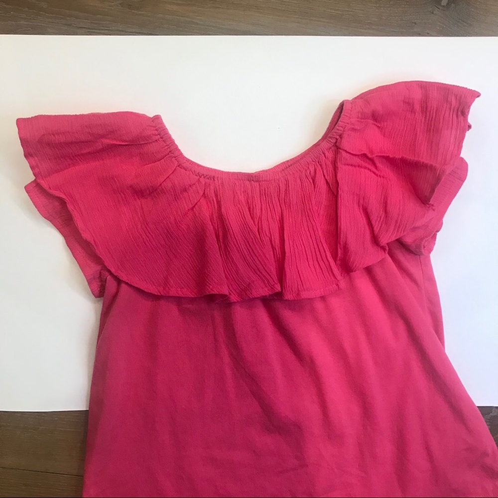 Hot Pink Ruffle Shirt - Picture 6 of 6